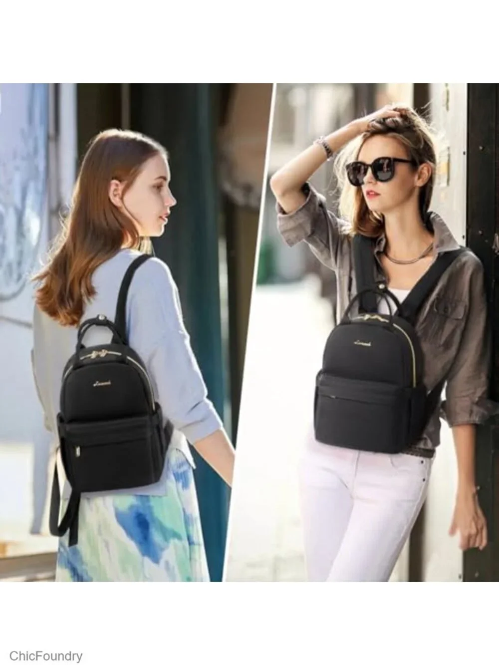 Mini Backpack Purse for Women Nylon Lightweight Daypack Travel Work
